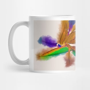 Bird Of Paradise In Abstract Watercolor Mug